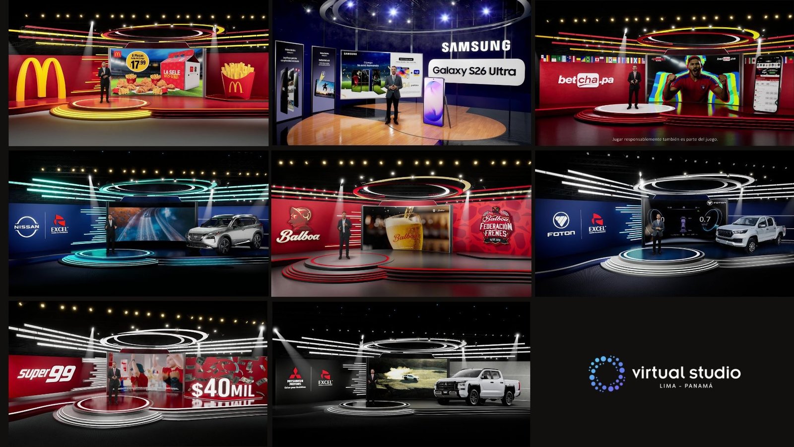 Virtual sets for the World Cup pre-shows on Tigo Sports